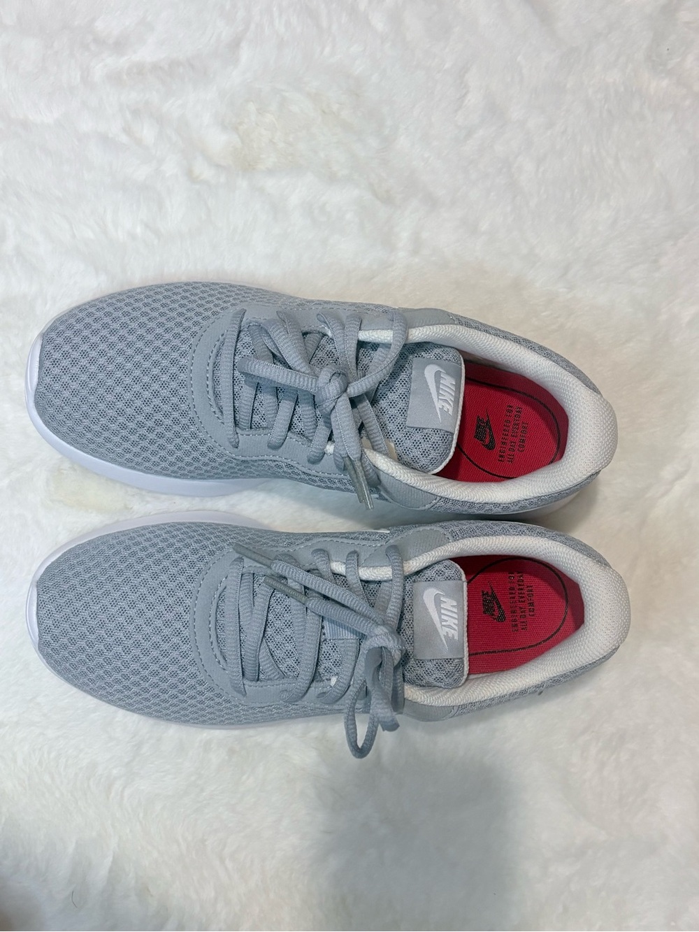 Nike Women's Light Gray Mesh Running Sneakers with White Swoosh - Picture 10 of 14